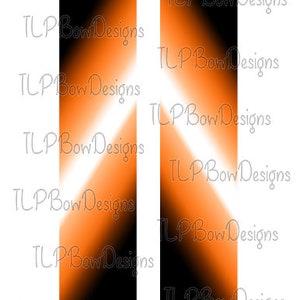 Orange and Black Ombre Cheer Bow Sublimation download Sublimation Strips