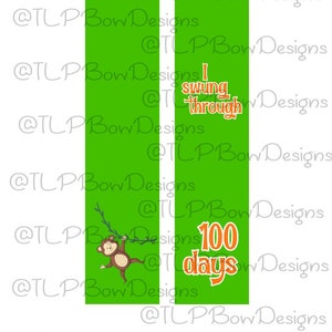 I Swung through 100 days Cheer Bow Sublimation download Sublimation Strips