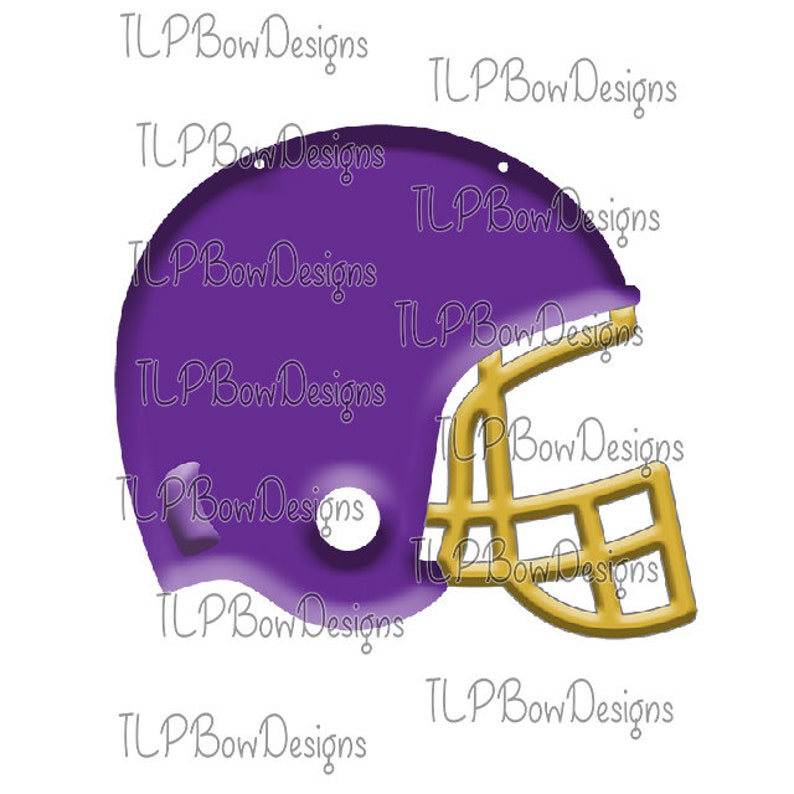 Football Helmet Fence/door Hanger Design Purple With Gold Etsy