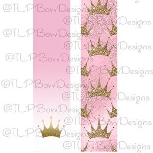 Faux Glitter Ombre with Crown- Cheer Bow Sublimation download Sublimation Strips