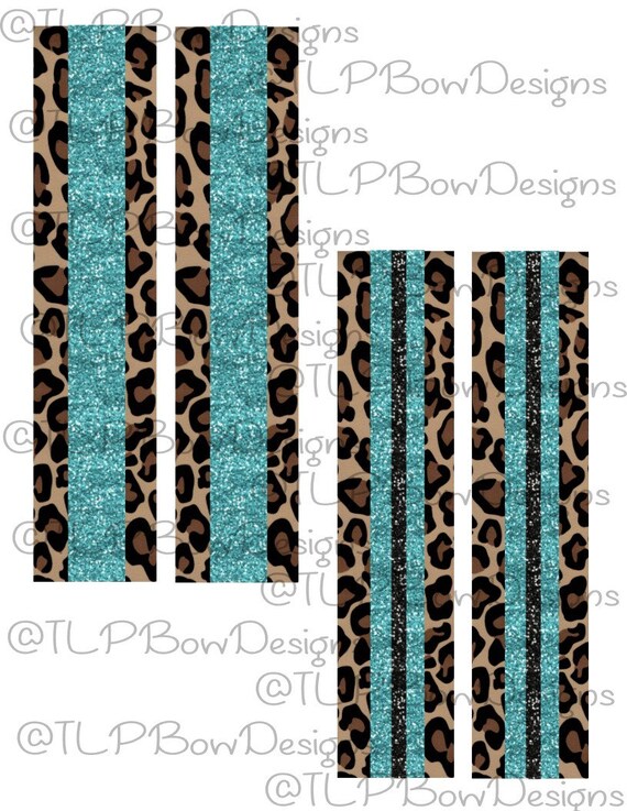 Leopard Bow Cheer Bow Sublimation Download Instant Download PNG Download Glitter Leopard Glitter Hair Bow Sublimation