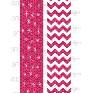 Pink sparkle and Chevron Spirit Cheer Bow Sublimation download Sublimation Strips