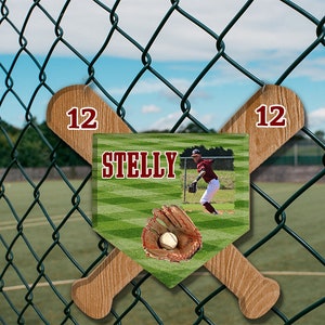 Baseball Field Ball&Glove  Fence/Door Hanger design  with Transparent Photo area-  Sublimation- PNG file download