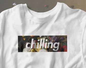Custom Boxlogo Art - chilling - T shirt unisex design