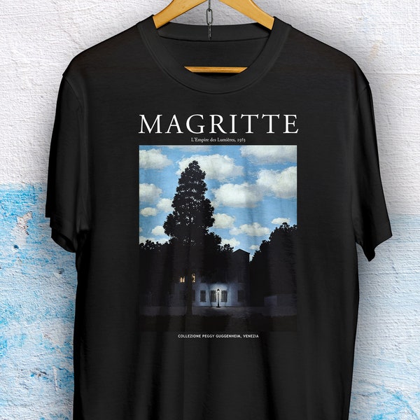 René Magritte  - Empire des lumieres - The Empire of Light - Unisex Tee, Art T-shirt, Art lover,Painting, Gift, male, female