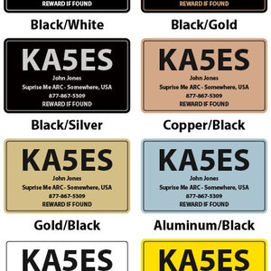 Callsign FCustom Engraved ID Tag for Apache Case | Fits 1800–9800 | Ham Radio Gear Label | Durable Laser Etched Plate | Multiple Colors