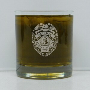 Police Officer Whiskey Glass, Police Gift, Officer Gift, Personalized Beer Glass