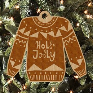 Ugly Sweater Ornament, Sweater Ornament, Christmas Ornament, Personalized Ornament, Handmade Ornament, Ornament 2