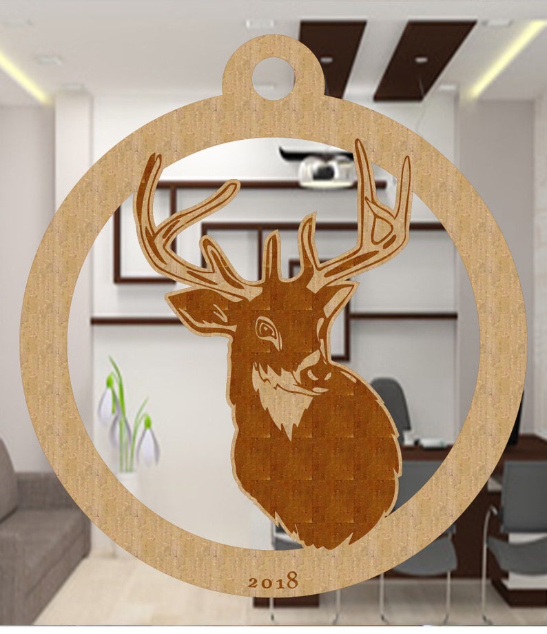 Deer Head Ornament Hunters Gift Ornament Deer Head Hanger Etsy