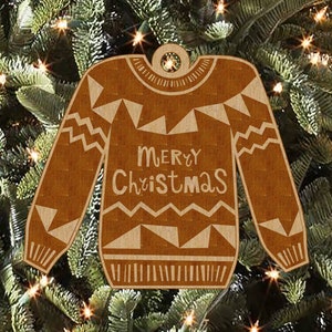 Ugly Sweater Ornament, Sweater Ornament, Christmas Ornament, Personalized Ornament, Handmade Ornament, Ornament 9