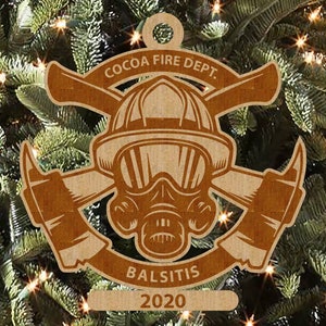 Firefighter Ornament, Fire Department Ornament, Christmas Ornament, Personalized Ornament, Handmade Ornament, FIrefighter Gift, Fireman Gift image 1