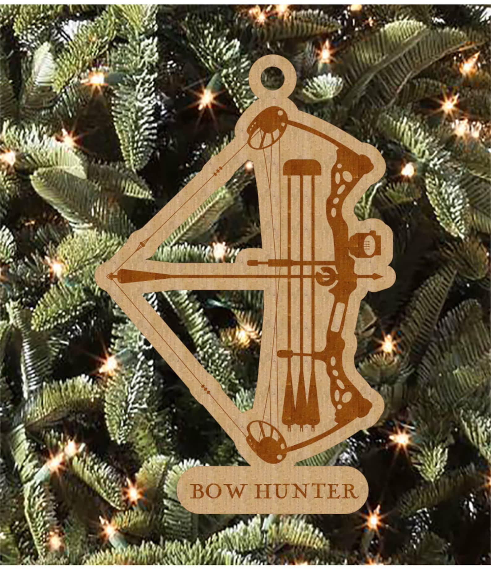 Bow Hunting Ornament Compound Bow Hunter Gift Without Ring Etsy
