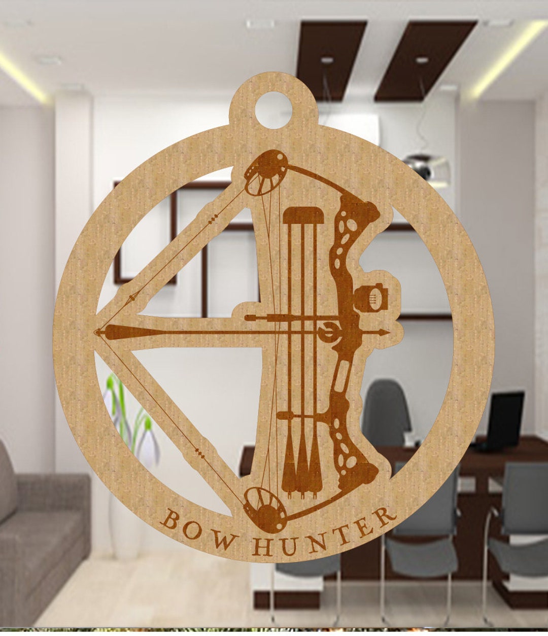 Bow Hunting Ornament, Compound Bow, Hunter Gift, With Ring - Etsy