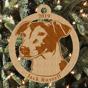 Jack Russell Ornament, Dog Ornament, Animal Ornament  Wall Decor, Personalized Wood Decoration, Handmade Art,