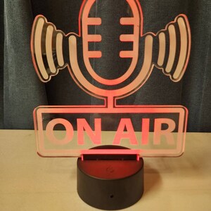 HAM Radio, on Air, LED Lights, Acrylic Sign, Battery or USB Powered ...