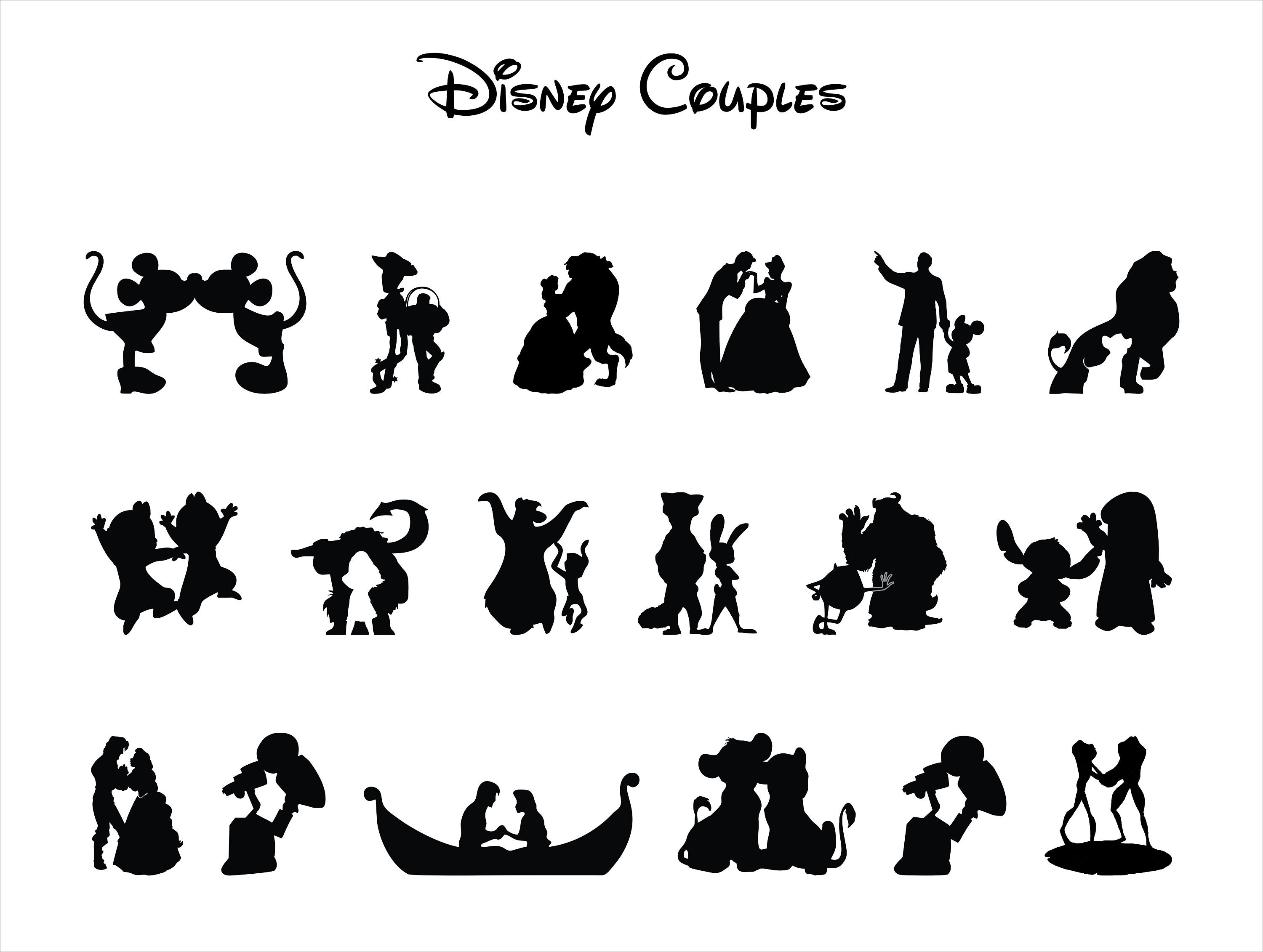 Disney Character Silhouetts. Mickey Silhouette Cut Out. MDF. - Etsy