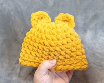 Pooh Bear: Ultra Soft Handmade Baby Hat