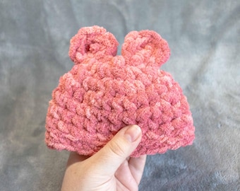 Strawberry Bear: Ultra Soft Handmade Baby Hat