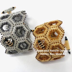 Honey Bee Peyote Stitch Bracelet Tutorial – Beading Pattern (PDF Download)