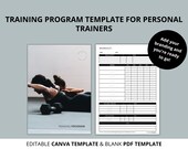 Personal Trainer Workout Template, Gym Training Log (A4 PDF & Editable Canva Template)