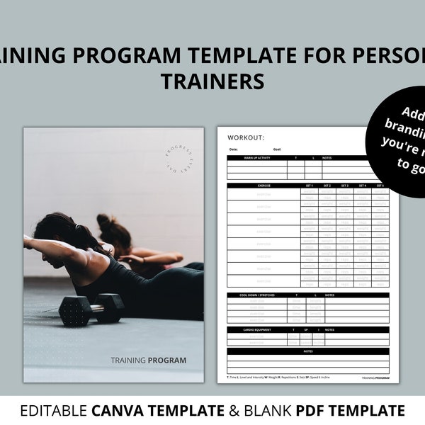 Workout Templates for Personal Trainer Etsy Workout Templates for Personal Trainer Etsy