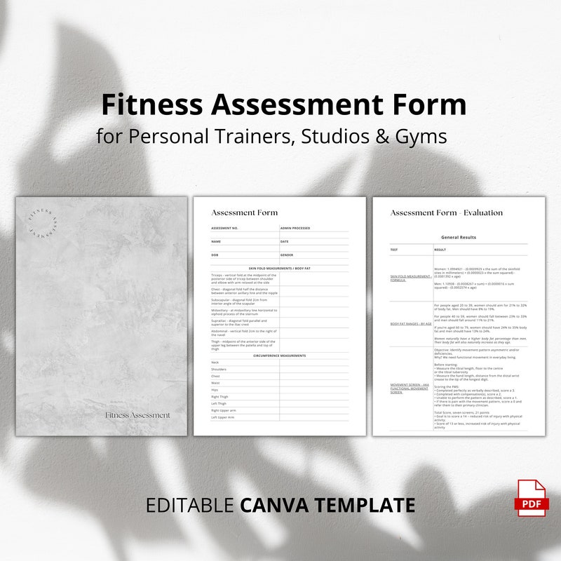 Health Assessment Form - Etsy