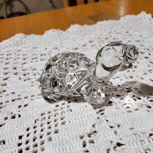 Crystal Turtle Figurine Princess House Pets 24% Lead Crystal