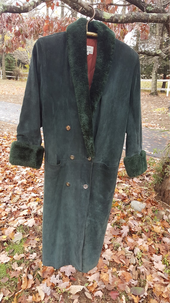 Vintage Full Length Suede "Shearling" Coat