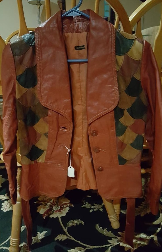 1970's Patchwork Leather Jacket !
