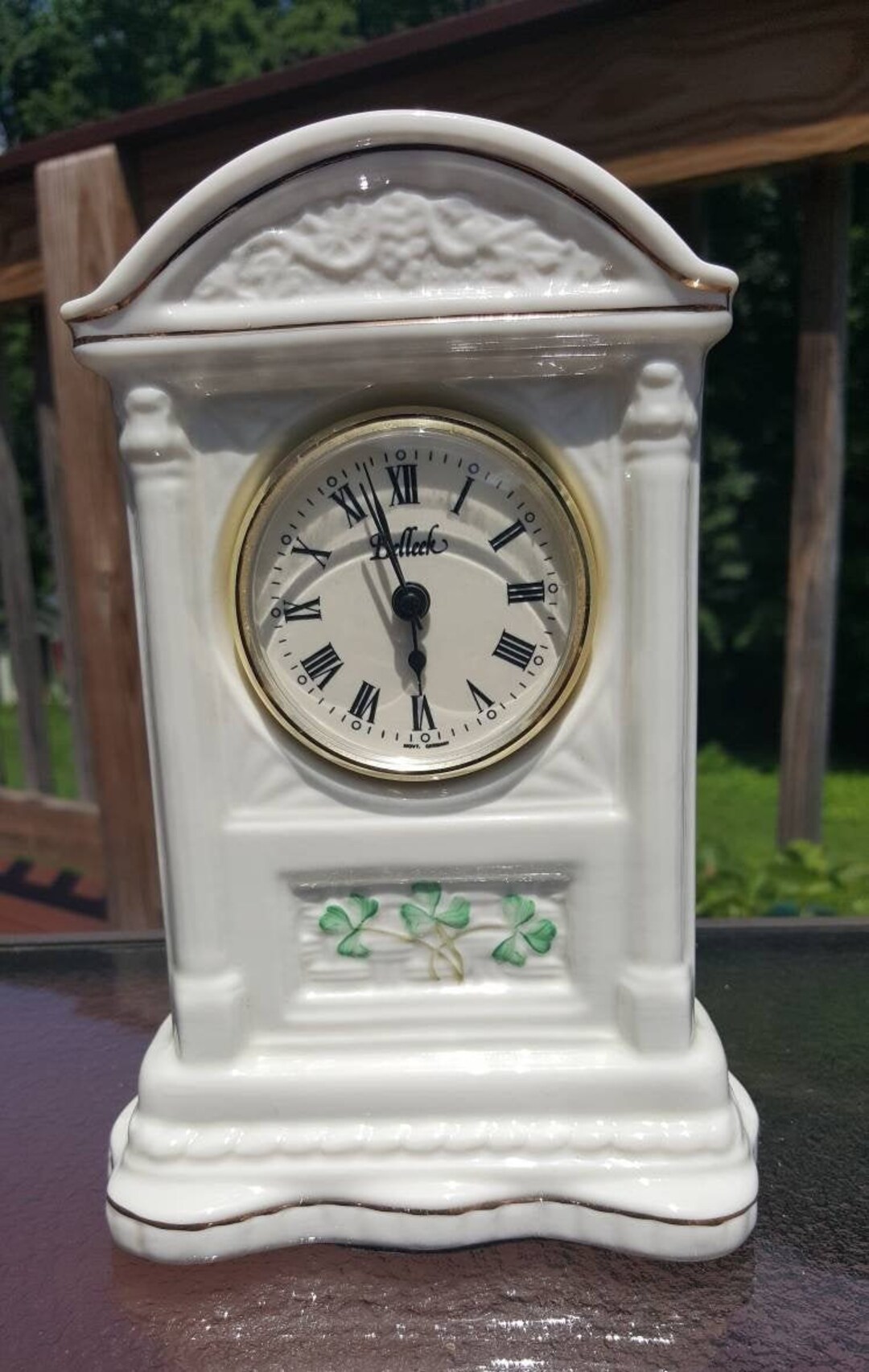 Belleek China Glenveigh Mantel Clock 7 3/4 9th Mark Etsy