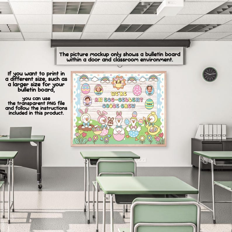 Groovy Silly Goose Easter Bulletin Board Kit: March April Door Decor ...