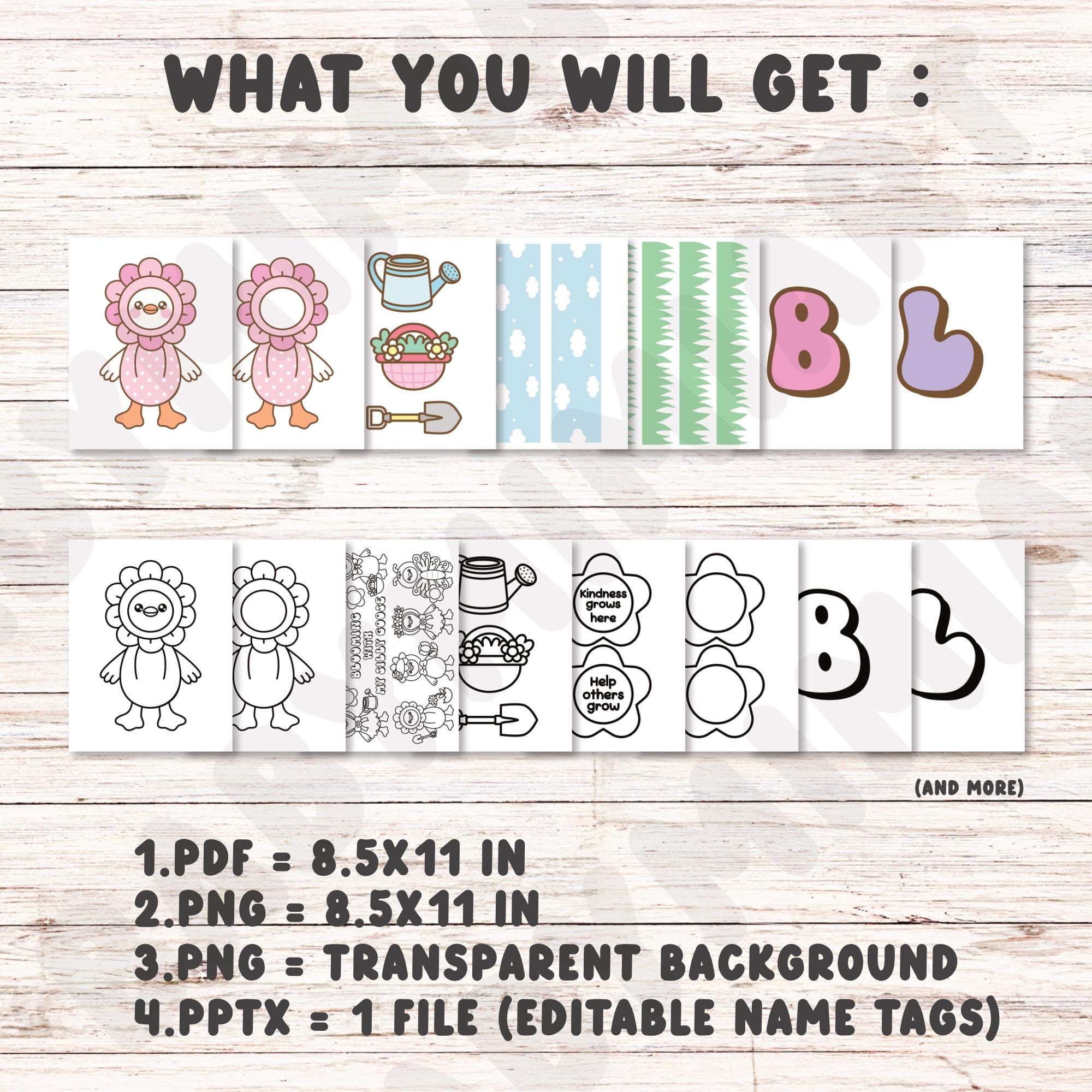 Spring Flowers Silly Goose Photo Craft Diy Bulletin Board Kit: April ...