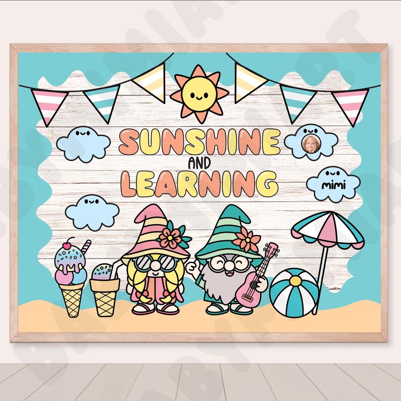Summer Bulletin Board Kit, Summer Craft Clipart, Summer Door Decoration ...