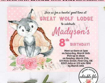 Great Wolf Lodge Invitation - Etsy Israel