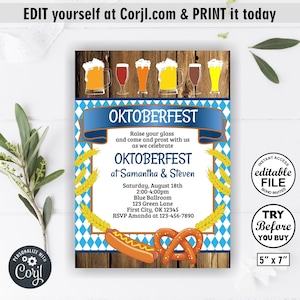 Oktoberfest Invitation / Prost! / Beer Party Invitation / Oktoberfest / Birthday Party Invite / Fall Birthday Party / Beer Birthday /BDO1