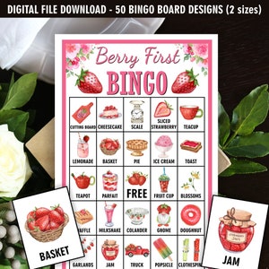 50 DIGITALE DATEIEN Bingo Karten Spielkarten Blumen S5-169