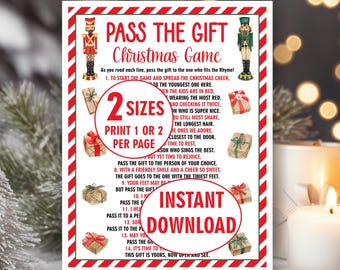 Pass The Gift | Christmas Game | Pass the Prize | Games | Holiday Party Game Adults Kid Group Office Fun Group Activity Families PG2 234