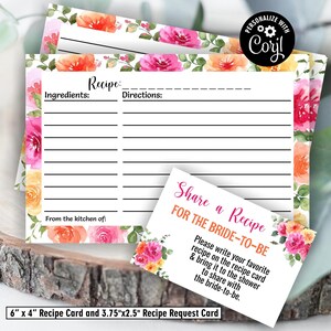 Love in bloom invite / bridal shower invitation / orange flowers / hot pink floral / vibrant blush fuchsia magenta yellow summer BRFL7 171 image 2