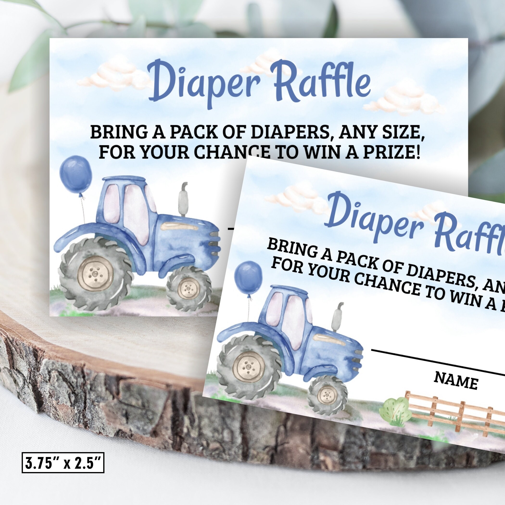 Baby / Blue / Tractor / Shower / Invitation / Invite / Farm / Boy ...