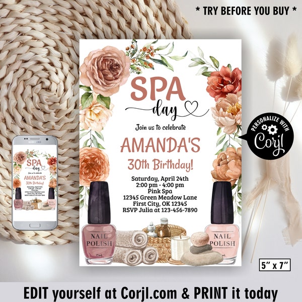 Pedicure Invitation - Etsy