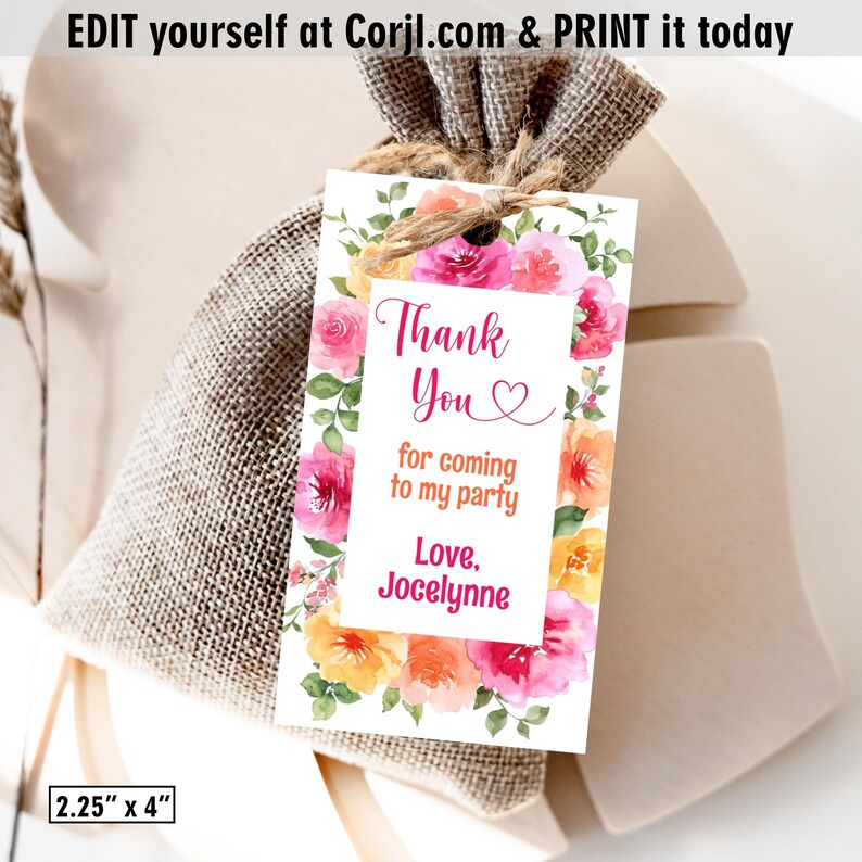 Love in bloom invite / bridal shower invitation / orange flowers / hot pink floral / vibrant blush fuchsia magenta yellow summer BRFL7 171 image 9