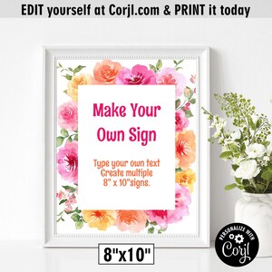 Love in bloom invite / bridal shower invitation / orange flowers / hot pink floral / vibrant blush fuchsia magenta yellow summer BRFL7 171 image 7