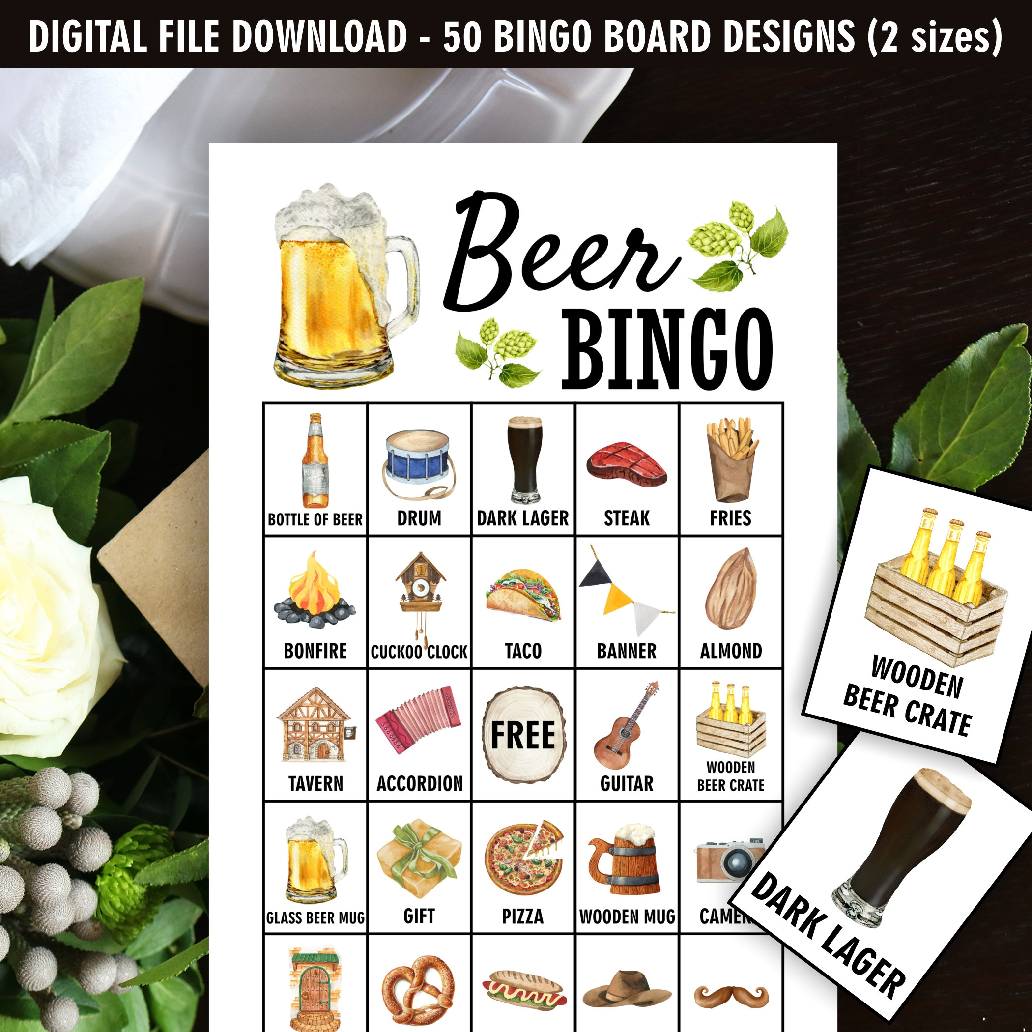Beer / Birthday / Bridal / Baby / Shower / Prefilled / 50 DIGITAL