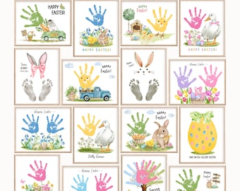 Bundle Easter / Handprint Craft / Wall Art / Spring Handprint / footprint baby / School / Preschool Daycare Kids Toddler Activity BNE1 235