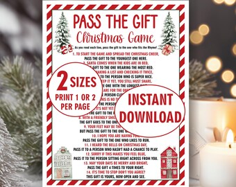 Christmas Game Pass the Gift | Christmas Games Pass the Prize Holiday Party Game Adults Kid Group Office Fun Group Activity Families PG3 234