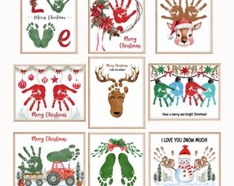 Christmas Handprint Art Bundle / Holiday Handprint Craft / Winter Season / Back To School / Preschool Daycare Kids Toddler Activity B1 239