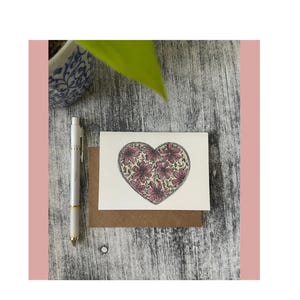 valentine card, love, blank notecard,