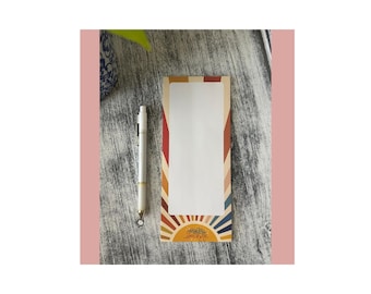 sunshine notepad, summer notepad, fridge notepad