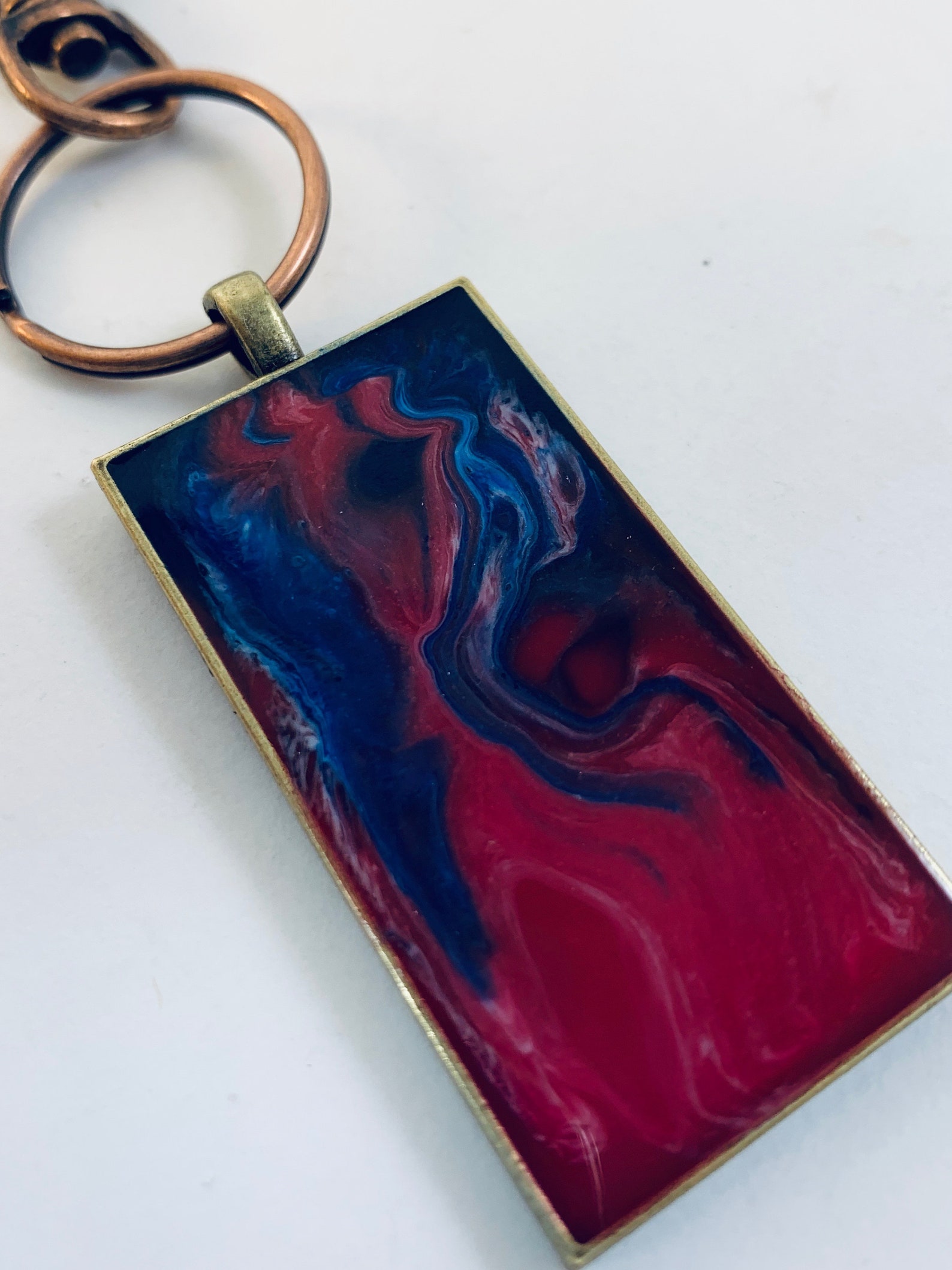 Resin key fob handpainted Key fob handmade key fob hand Etsy