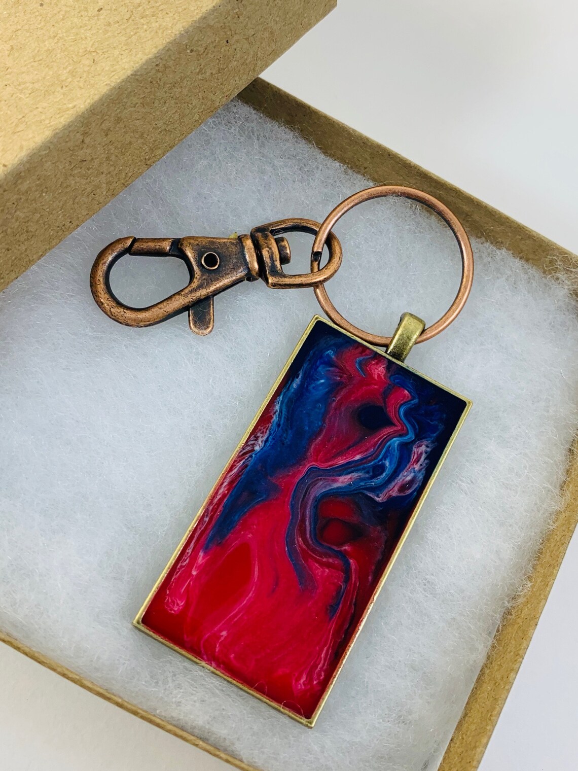 Resin key fob handpainted Key fob handmade key fob hand Etsy